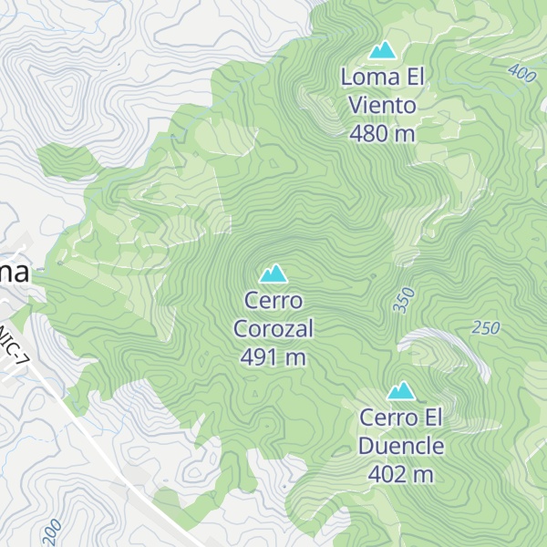 Map of Cerro Corozal