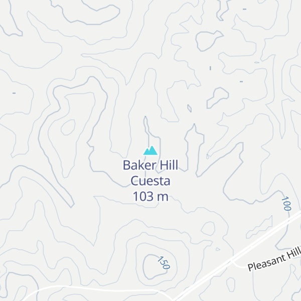 Map of Baker Hill Cuesta