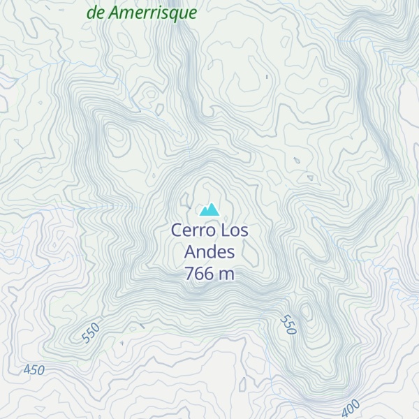 Map of Cerro Los Andes