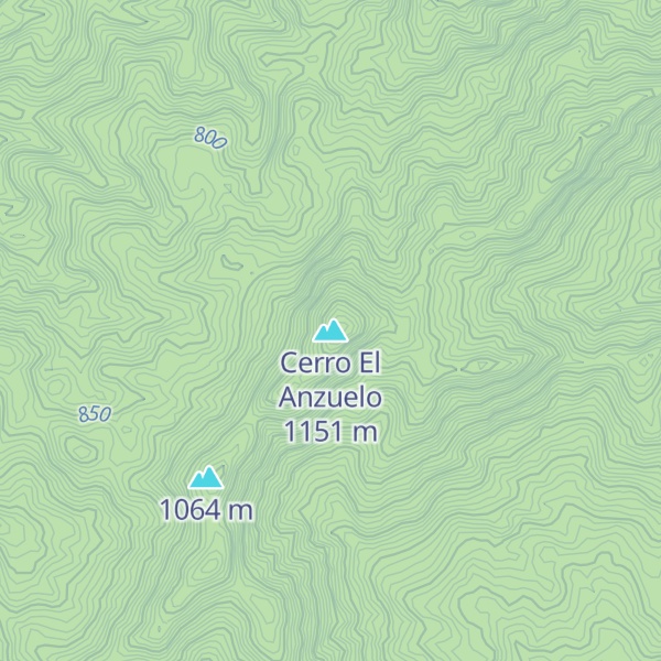 Map of Cerro El Anzuelo