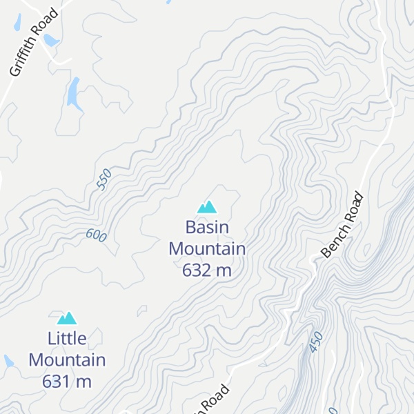 Map of Basin Mountain