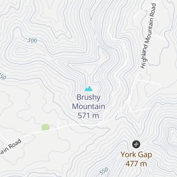 Map of Brushy Mountain