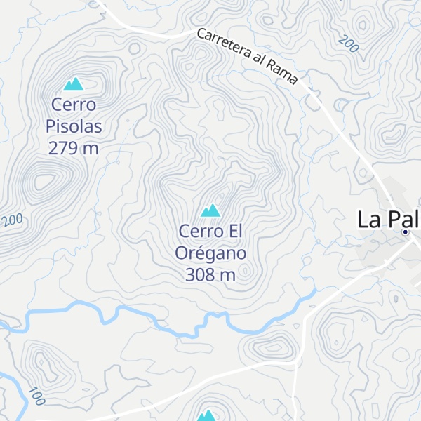 Map of Cerro El Orégano