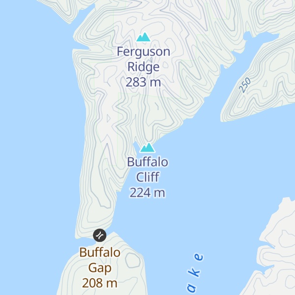 Map of Buffalo Cliff