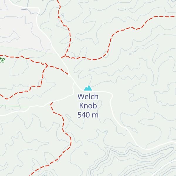 Map of Welch Knob