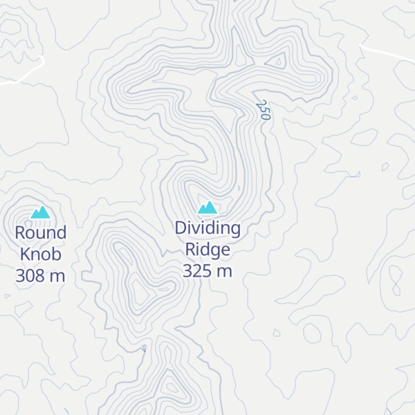 Map of Dividing Ridge