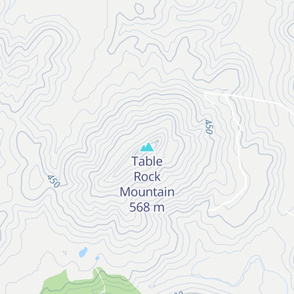 Map of Table Rock Mountain