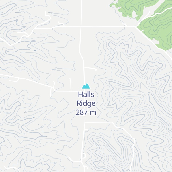 Map of Halls Ridge