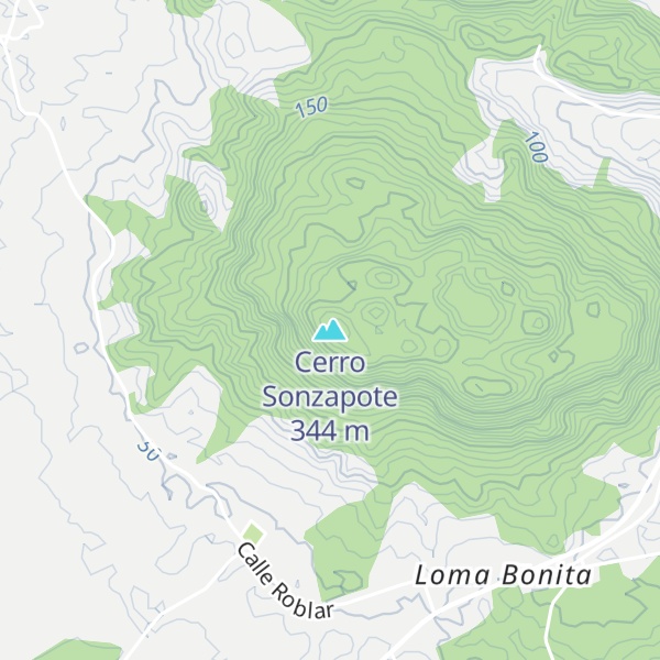 Map of Cerro Sonzapote