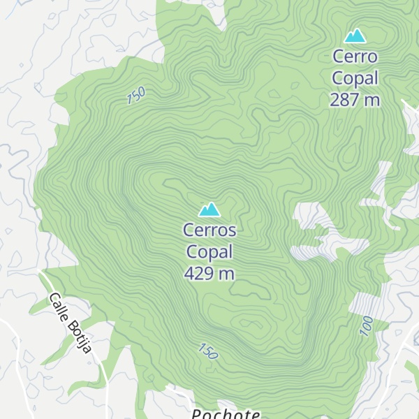Map of Cerros Copal