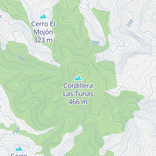 Map of Cordillera Las Tunas