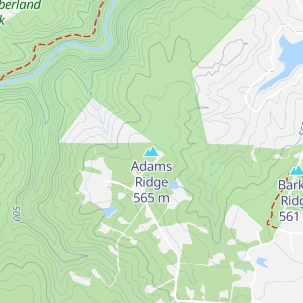 Map of Adams Ridge