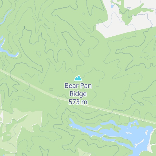 Map of Bear Pan Ridge