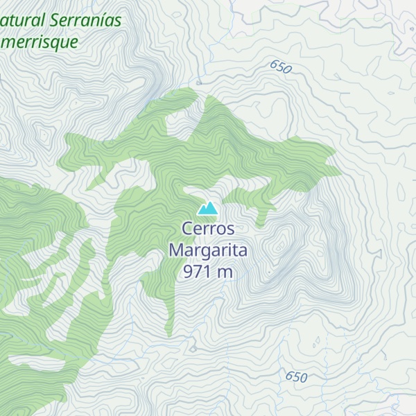 Map of Cerros Margarita