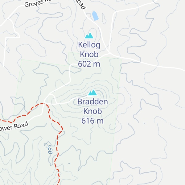 Map of Bradden Knob