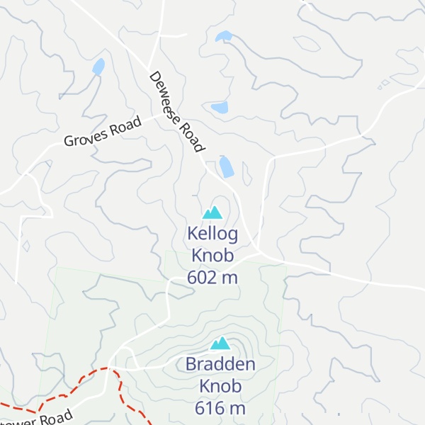 Map of Kellog Knob