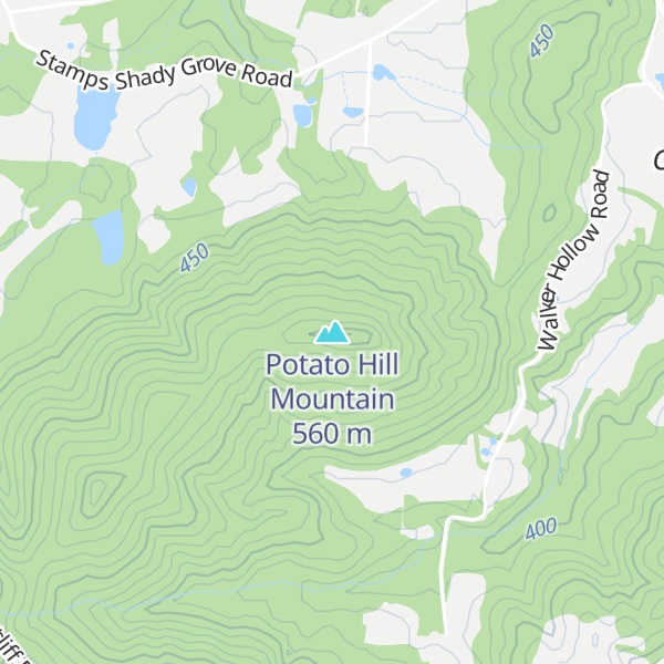 Map of Potato Hill Mountain
