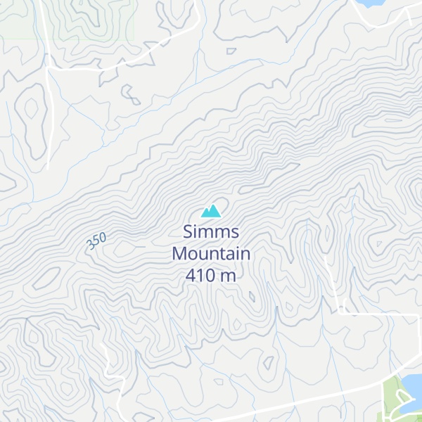 Map of Simms Mountain