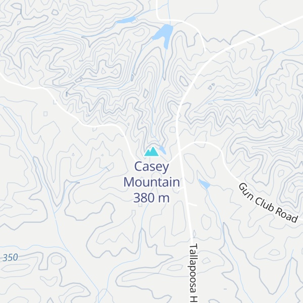 Map of Casey Mountain