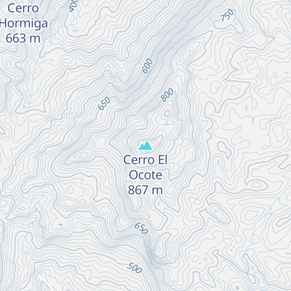 Map of Cerro El Ocote
