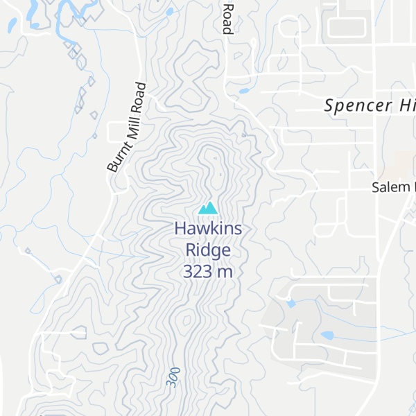 Map of Hawkins Ridge