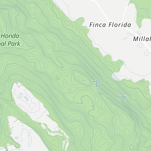Map of Cerros Quebrada Honda