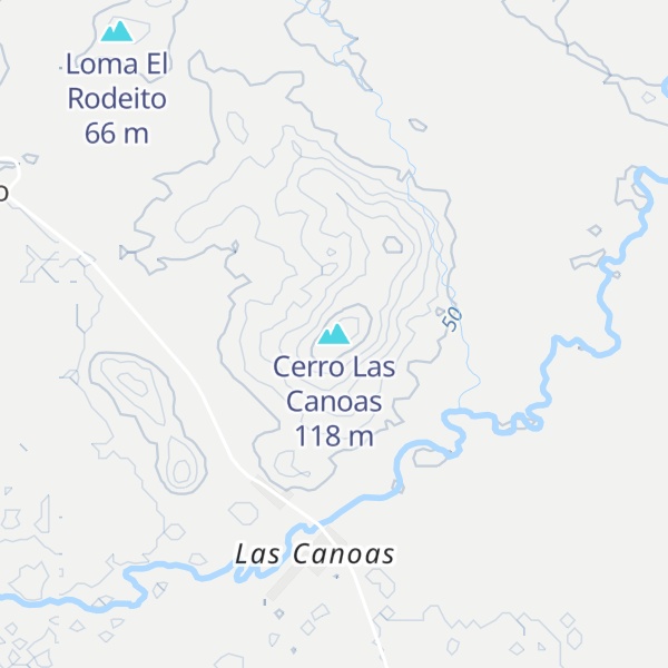 Map of Cerro Las Canoas