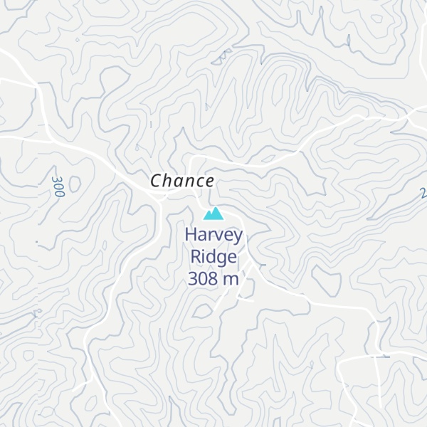Map of Harvey Ridge