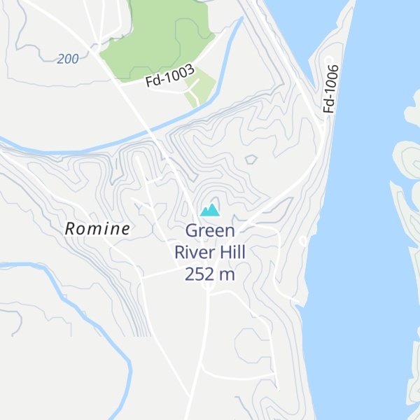 Map of Green River Hill