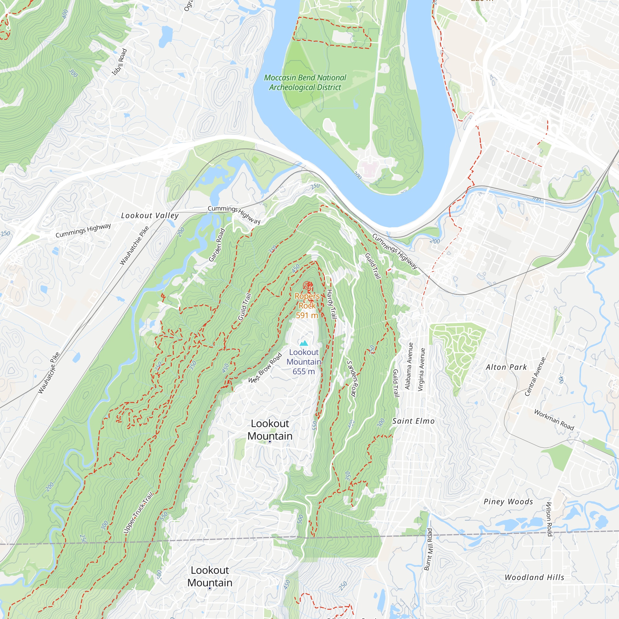 Point Park Visitor Center map