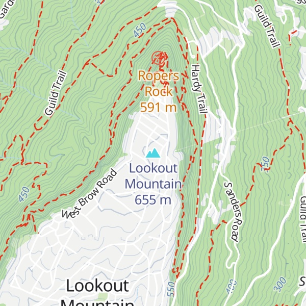 Map of Lookout Mountain