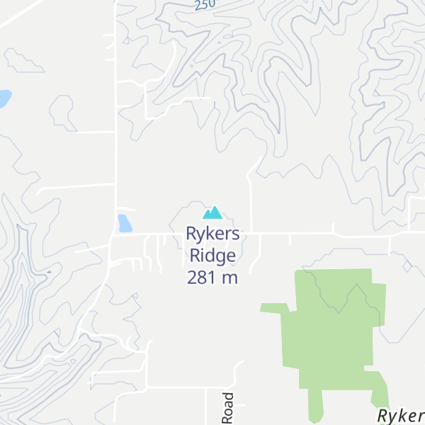 Map of Rykers Ridge