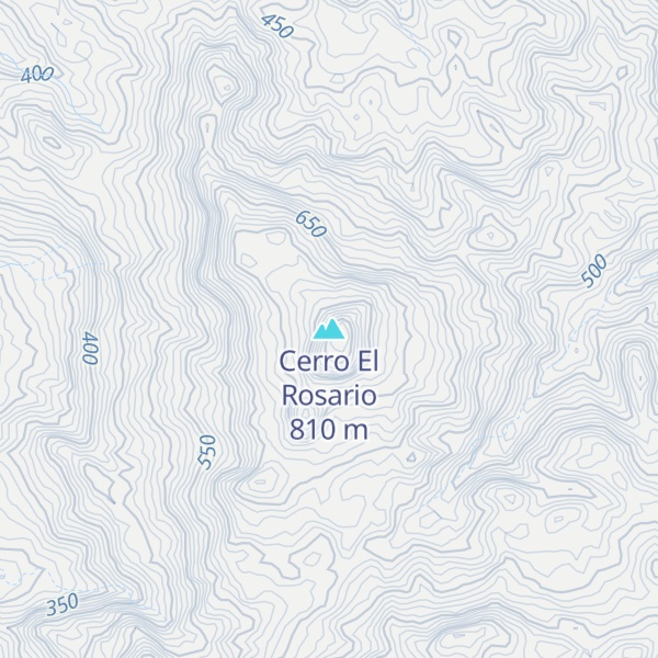 Map of Cerro El Rosario