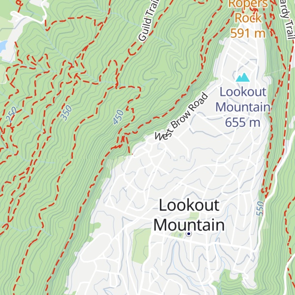 Map of Sunset Rock