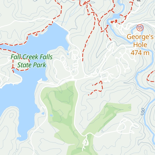 Map of Fall Creek Falls Visitor Center