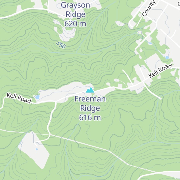 Map of Freeman Ridge