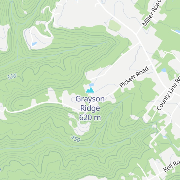 Map of Grayson Ridge