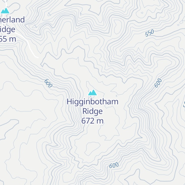 Map of Higginbotham Ridge