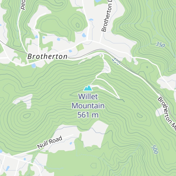 Map of Willet Mountain