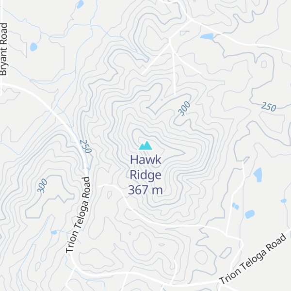 Map of Hawk Ridge