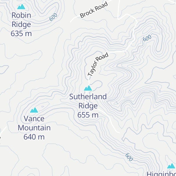 Map of Sutherland Ridge