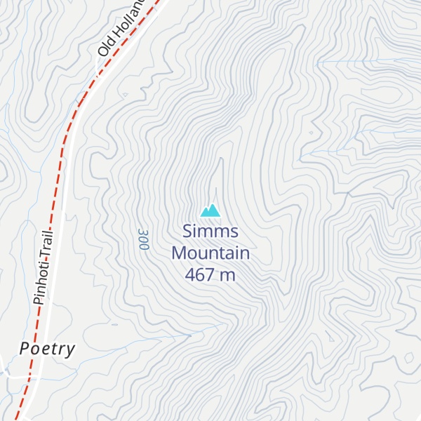Map of Simms Mountain