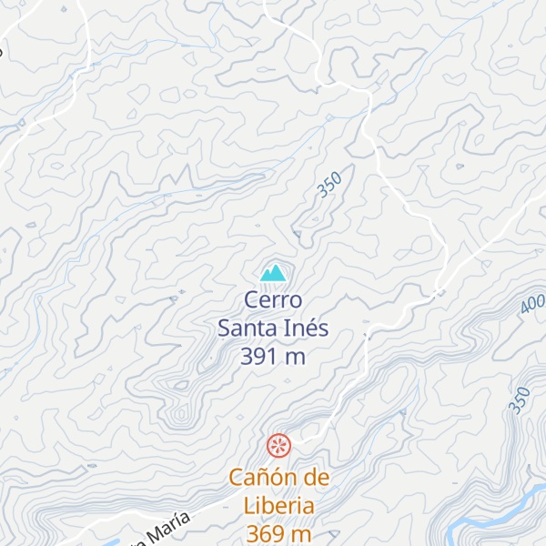 Map of Cerro Santa Inés