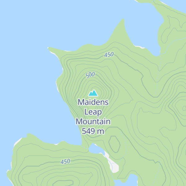 Map of Maidens Leap Mountain