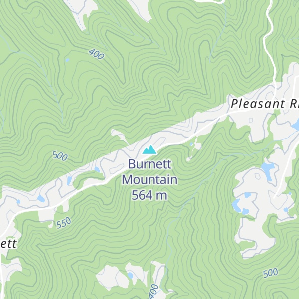 Map of Burnett Mountain