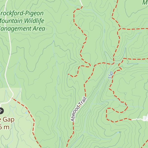 Map of Pigeon Mountain