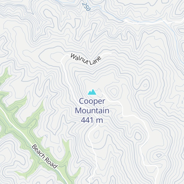 Map of Cooper Mountain