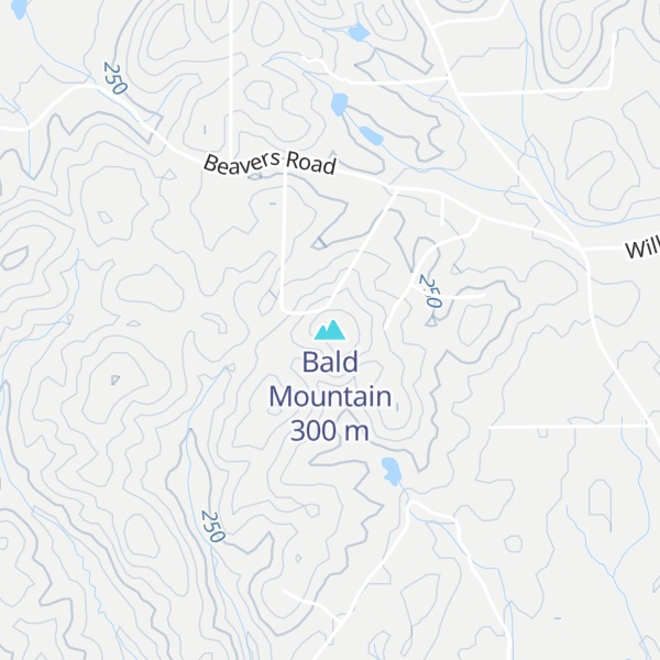 Map of Bald Mountain