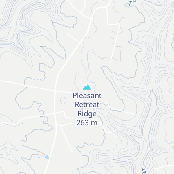 Map of Pleasant Retreat Ridge