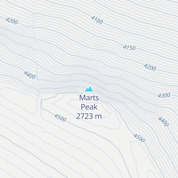 Map of Marts Peak